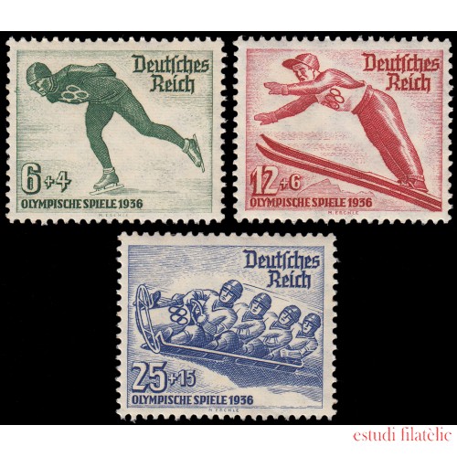 Alemania Imperio Germany 559/61 1935 Juegos olímpicos de invierno en Garmisch-Partenkirchen MNH