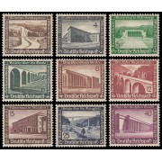 Alemania Imperio Germany 582/90 1936 Alivio del invierno: edificios modernos MNH