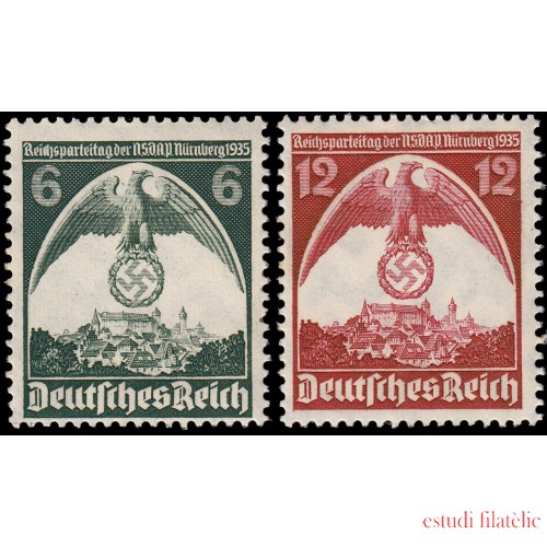 Alemania Imperio Germany 545/46 1935 Congreso de Núremberg Mitin de Núremberg MNH