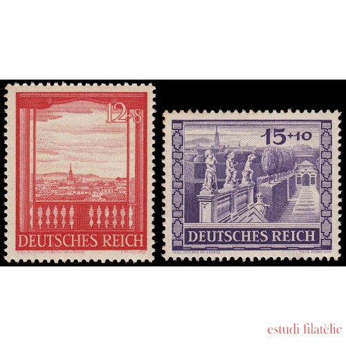 Alemania Imperio Germany 728/29 1941 La Feria de Viena y el Fondo Cultural de Hitler MNH