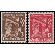 Alemania Imperio Germany 557/58 1935 12 aniv. de la marcha al Feldherrnhalle MNH