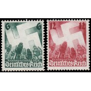 Alemania Imperio Germany 580/81 1936 8º Congreso nacional-socialista de Nuremberg MNH