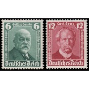 Alemania Imperio Germany 562/63 1935 50 aniv. del automóvil MNH