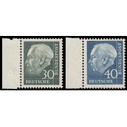 Alemania Federal Germany 125A/26 1957 Primer presidente de Alemania federal Theodor Heuss Papel fluorescente MNH