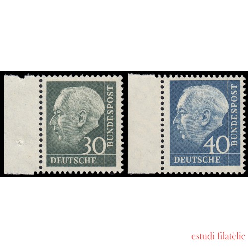 Alemania Federal Germany 125A/26 1957 Primer presidente de Alemania federal Theodor Heuss Papel fluorescente MNH