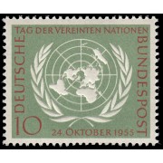 Alemania Federal Germany 97 1955 10 años de las Naciones Unidas ONU Emblema MNH