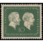 Alemania Federal Germany 73 1954 Centenario del nacimiento de Paul Ehrlich y Emil von Behring MNH