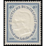 Alemania Federal Germany 86 1955 150 aniv. de la muerte de Friedrich von Schiller MNH