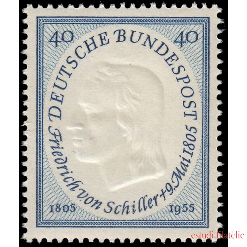 Alemania Federal Germany 86 1955 150 aniv. de la muerte de Friedrich von Schiller MNH