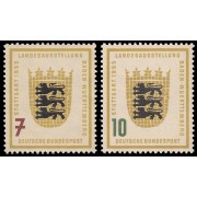 Alemania Federal Germany 89/90 1955 Exposición Nacional de Baden-Württemberg, Stuttgart MNH