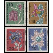 Alemania Federal Germany 264/67 1963 Exposición Flora i Filatélia MNH