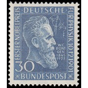 Alemania Federal Germany 33 1951 50 aniv. del Premio Nobel de Wilhelm Röntgen MNH