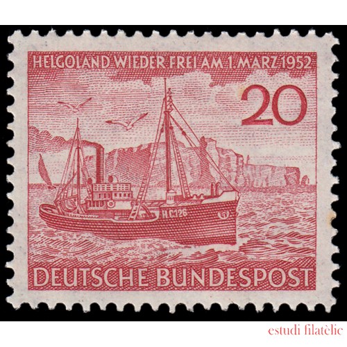 Alemania Federal Germany 37 1952 Retorno de la isla de Heligoland MNH