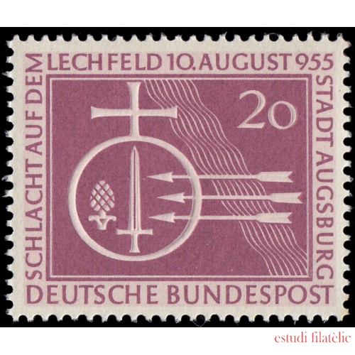 Alemania Federal Germany 92 1955 1000 aniv. de la batalla de Lechfeld MNH