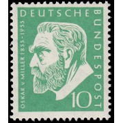 Alemania Federal Germany 85 1955 Centenario de a muerte del fundador del Museo nacional Oskar von Miller (1855-1934) MNH