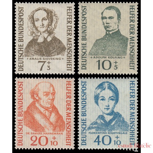 Alemania Federal Germany 98/01 1955 Bienestar: Ayudantes de la humanidad 1955 MNH