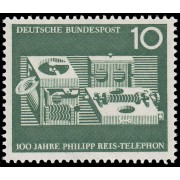 Alemania Federal Germany 245 1961 Teléfono de Reis de 1861 MNH