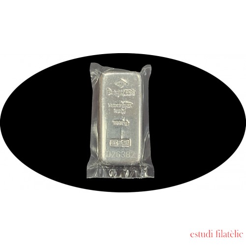 Lingote Ingot 1000 g 999 Degussa Plata Ag