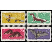 Alemania Oriental 582/85 1962 Protección de la fauna MNH