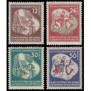 Alemania Oriental 41/44 1951 Festival de la juventud y estudiantes por la paz  MNH