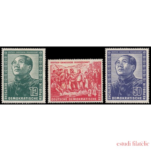 Alemania Oriental 38/40 1951 Amistad germano-china Mao Sin goma