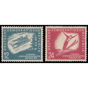 Alemania Oriental 32/33 1951 2º Campeonatos deportivos invierno-Oberhof MNH