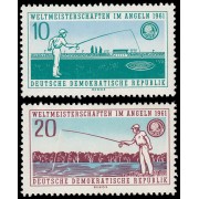 Alemania Oriental 554/55 1961 Campeonato del mundo de pesca con caña en Dresde MNH