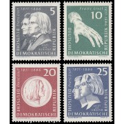 Alemania Oriental 570/73 1961150 aniv. del nacimiento de Franz Liszt MNH