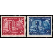 Alemania Oriental 67/68 1952 Feria de otoño Leipzig MNH