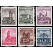 Alemania Oriental 229/34 1955 Edificios históricos MNH