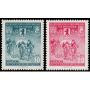 Alemania Oriental 198/99 1955 8ª Carrera ciclista internacional por la paz MNH