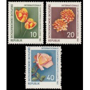 Alemania Oriental 556/58 1961 Exposición internacional de horticultura en Erfurt MNH