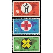 Alemania Oriental 649/51 1963 Erradicación del paludismo MNH