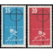 Alemania Oriental 604/05 1962 20 aniv. de la destrucción de Lidice, Checoslovaquia MNH