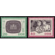 Alemania Oriental 635/36 1962 Día del sello MNH