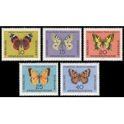 Alemania Oriental 707/11 1964 Mariposas MNH