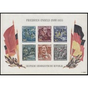 Alemania Oriental Germany  HB 7 1955 135 Aniversario de Federico Engels MNH