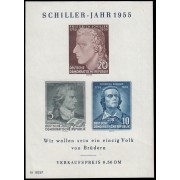 Alemania Oriental Germany HB 6 1955 150 aniv. de la muerte de Schiller MNH