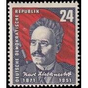 Alemania Oriental 46 1951 80º aniv. de Karl Liebknecht MH