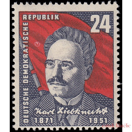 Alemania Oriental 46 1951 80º aniv. de Karl Liebknecht MH