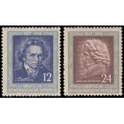 Alemania Oriental 50/53 1952 125 aniv. de la muerte de Beethoven MH