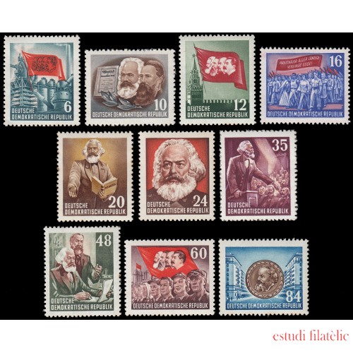 Alemania Oriental 80/89 1953 70 aniv. de la muerte de Karl Marx MH