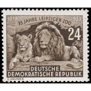 Alemania Oriental 138 1953 75 años del zoo de Leipzig MH