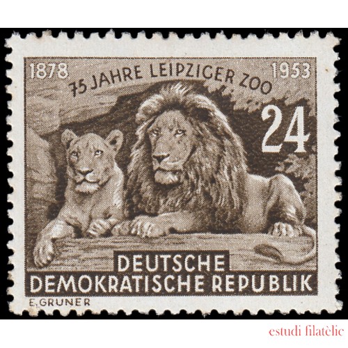 Alemania Oriental 138 1953 75 años del zoo de Leipzig MH