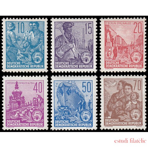 Alemania Oriental 190/93A 1955 Planes quinquenales MH