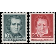 Alemania Oriental 237/38 1956 Centenario de la muerte del escritor Heinrich Heine MH