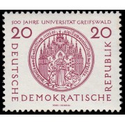 Alemania Oriental 266 1956 5º Cent. de la universidad de Greifswald MH