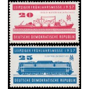 Alemania Oriental 284/85 1957 Feria de primavera de leipzig MH