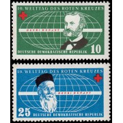 Alemania Oriental 297/98 1957 Henri Dunant Cruz Roja MH