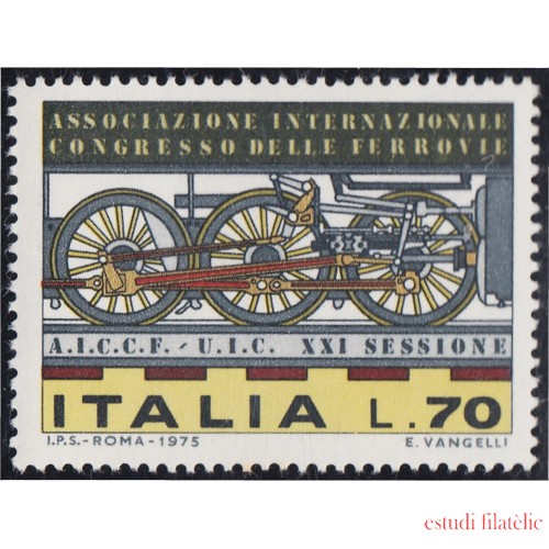 Italia Italy 1234 1975 21ª Sesión de la Asociación internacional del congreso de ferrocarriles MNH